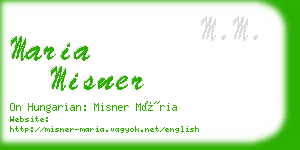 maria misner business card